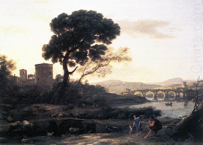 Landscape with Shepherds - The Pont Molle, Claude Lorrain